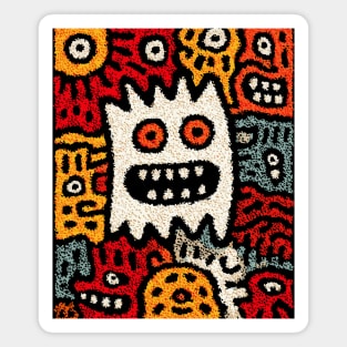 Cute Germs Cartoon Design – Science & Microbe Artwork Magnet